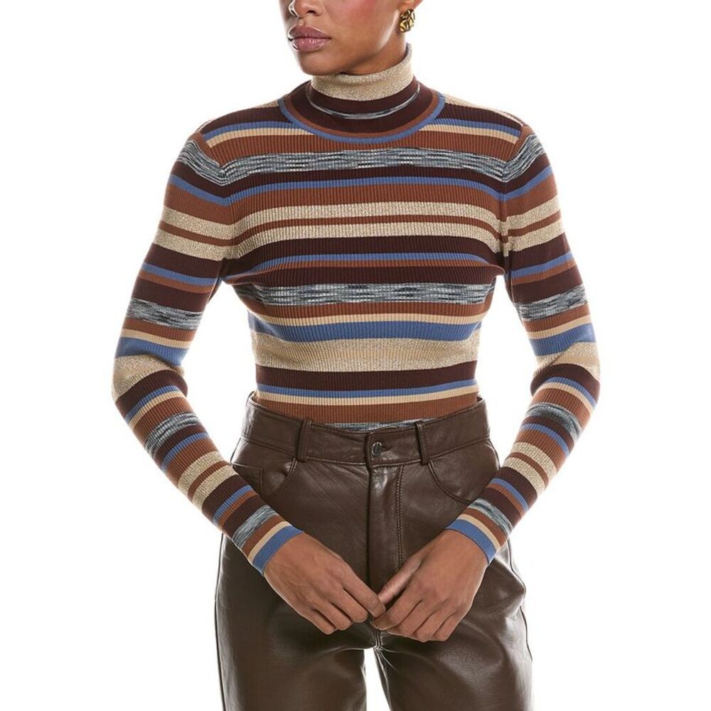 L’Agence Womens  Olene Stripe Turtleneck